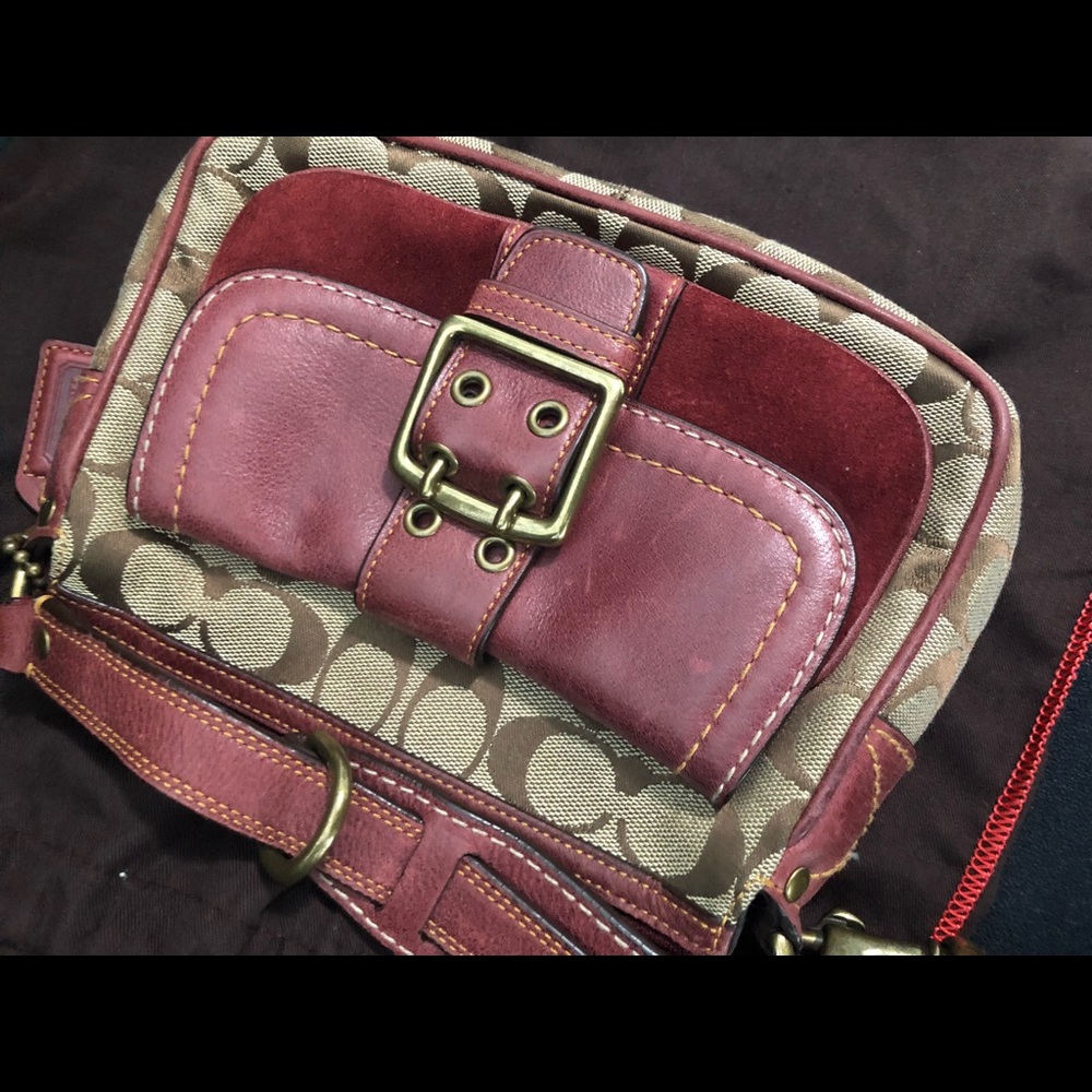 Coach. Canvas leather and suede. Handbag.